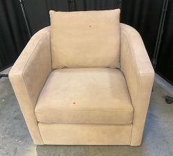 Open Box: Ayden Barrel Arm Swivel Armchair (32") - Nubuck Wheat