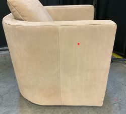 Open Box: Ayden Barrel Arm Swivel Armchair (32") - Nubuck Wheat