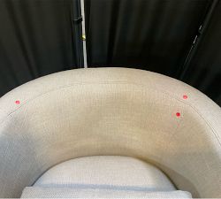Open Box: Ayden Barrel Arm Swivel Armchair (32") - Performance Slub Weave Oatmeal
