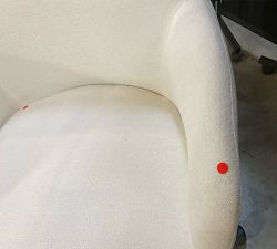 Open Box: Carson Upholstered Swivel Desk Chair - Heathered Chenille White