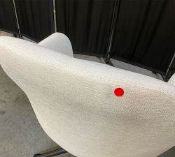 Open Box: Carson Upholstered Swivel Desk Chair - Heathered Chenille White