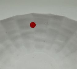 Open Box: Faceted Decorative Pedestal Bowl - Matte White