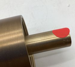 Open Box: Frances Alabaster Double Tube Sconce (22") - Tumbled Brass