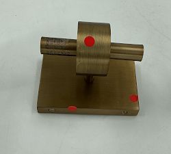 Open Box: Frances Alabaster Double Tube Sconce (22") - Tumbled Brass