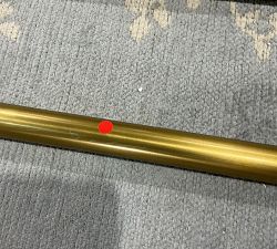 Open Box: Hidden Connection Room Darkening Curtain Rod (108"-144", 1.25" diam.) - Brass