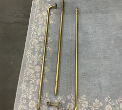 Open Box: Hidden Connection Room Darkening Curtain Rod (108"-144", 1.25" diam.) - Brass