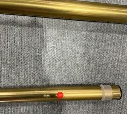 Open Box: Hidden Connection Room Darkening Curtain Rod (108"-144", 1.25" diam.) - Brass
