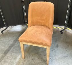 Open Box: Layton Leather Dining Chair - Keystone Nut, Seadrift