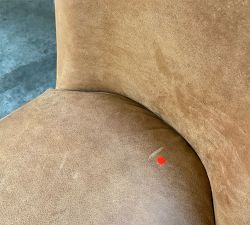 Open Box: Layton Leather Dining Chair - Keystone Nut, Seadrift