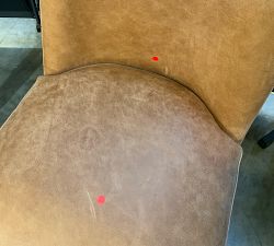 Open Box: Layton Leather Dining Chair - Keystone Nut, Seadrift