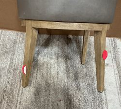 Open Box: Layton Leather Grand Dining Chair - Gravel Pewter, Seadrift