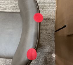 Open Box: Layton Leather Grand Dining Chair - Gravel Pewter, Seadrift
