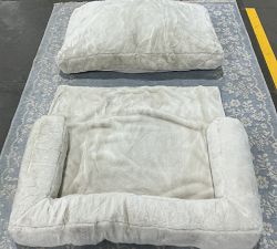 Open Box: Sherpa Faux Fur 3-in-1 Pet Bed, Large (44"W x 34"D) - White