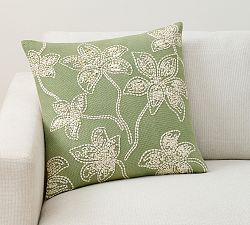 Asher Floral Embroidered Pillow Cover