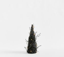 Lit Glitter Cone Tree
