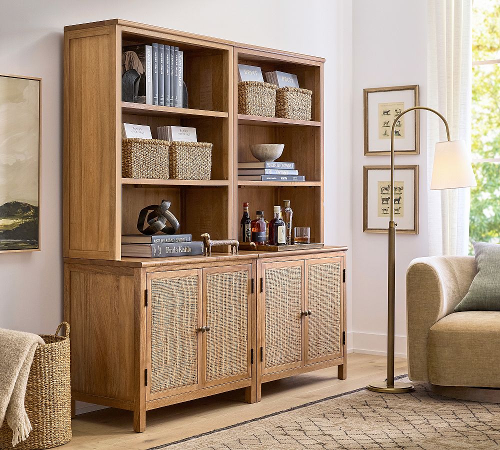 Channing Cane Storage Shelf Set (72") by Pottery Barn