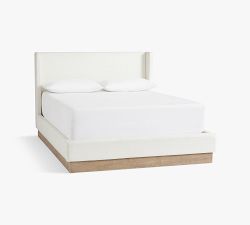 Jake Upholstered Wood Base Platform Bed