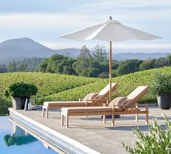 Malibu Teak Outdoor Single Chaise Lounge