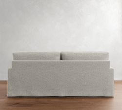 PB Comfort Modern Square Arm Slipcovered Sofa (62"-118")