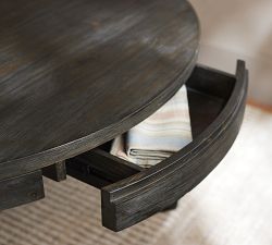 Folsom Round Storage Extendable Dining Table (54"-72")