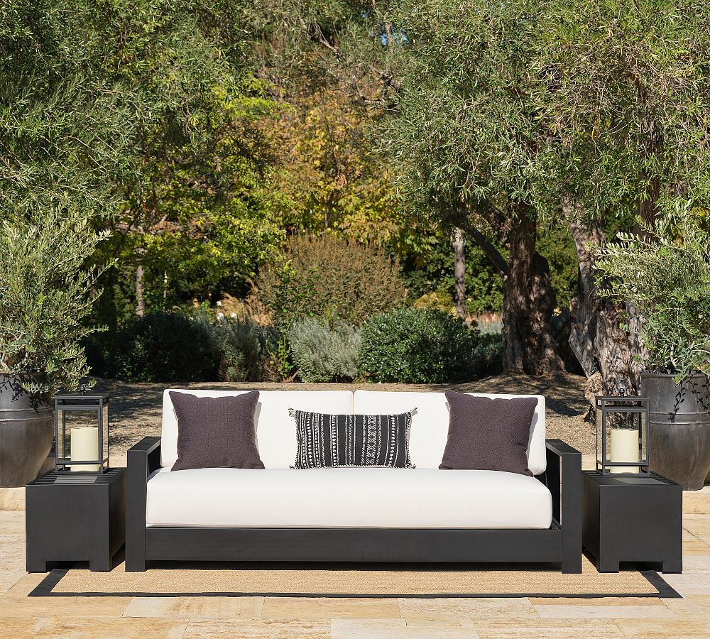 Malibu Metal Platform Outdoor Sofa (91") by Pottery Barn