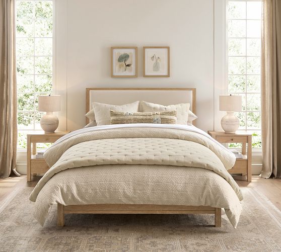 Calistoga Upholstered Platform Bed by Pottery Barn