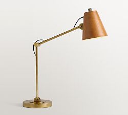 Parker Leather Task Table Lamp (22")