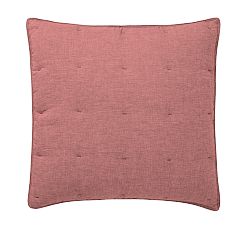 Open Box: Belgian Flax Linen Comforter Shams, Euro, Set of 2 - Rosewood