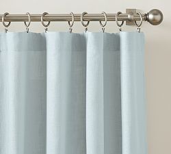 Open Box: Brixton Textured Blackout Curtain (100"W x 108"L), Set of 2 - Chambray