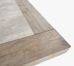 Edin Square Reclaimed Wood &amp; Concrete Dining Table (60")