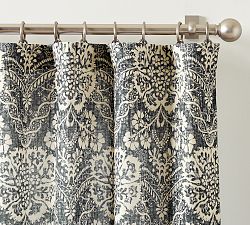 Open Box: Bernyce Light Filtering Curtain, 50"W x 108"L - Indigo