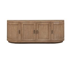 Open Box: Cotogna Media Cabinet (72") - Natural, Gray Pulls