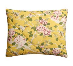 Open Box: Soleil Reversible Percale Comforter Sham, Standard, Set of 2 - Yellow