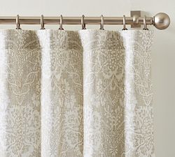 Open Box: Bernyce Light Filtering Curtain, 50"W x 84"L, Individual - Flax