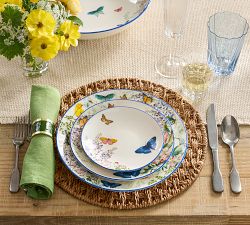 Meadow Stoneware Appetizer Plates - Mixed Set of 4