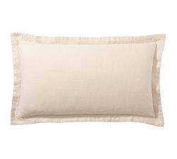 Open Box: European Flax Linen Waffle Sham, King, Set of 2 - Rosewater