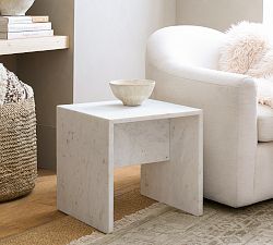 Sansome Square Marble Side Table (18")