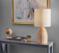 Braxton Rattan Table Lamp (19"-24")