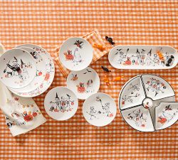 Pumpkin Gingham Oilcloth Tablecloth