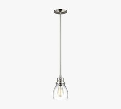 Open Box: Charlotte Hand-Blown Glass Mini Pendant - Brushed Nickel