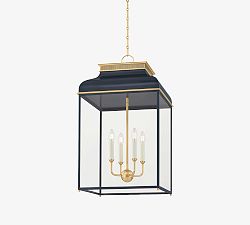 Tommy Metal Square Indoor/Outdoor Lantern Pendant (19")