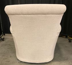 Open Box: Irving Roll Arm Swivel Chair without Nailheads (33") - Performance Midland Tweed Oatmeal