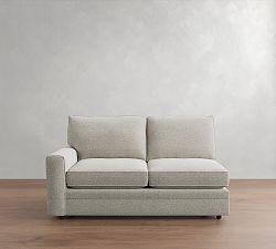 Open Box: Pearce Square Arm Left Loveseat - Performance Heathered Basketweave Dove