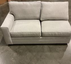 Open Box: Pearce Square Arm Left Loveseat - Performance Heathered Basketweave Dove