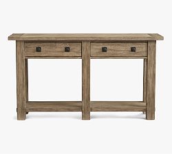 Open Box: Benchwright Wood Console Table with Drawers (54") - Seadrift, Bronze Hardware