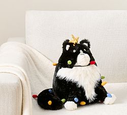 Open Box: Gerald The Cat With Lights Shaped Pillow (13" x 11") - Multi