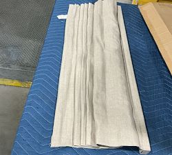 Open Box: Emery Linen Cordless Roman Blackout Shade (32"W x 64"L) - White