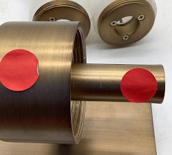 Open Box: Frances Alabaster Double Tube Sconce (22") - Tumbled Brass