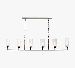 Kasson 6-Light Glass Linear Chandelier (62")