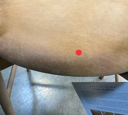 Open Box: Laguna Leather Counter Stool (24") - Keystone Sandstone, Seadrift